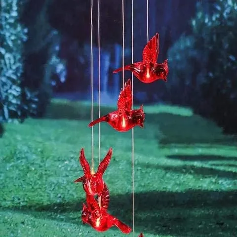 2024 Hot SaleSolar Cardinal Wind Chime Light