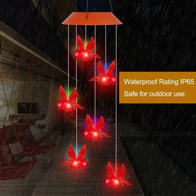2024 Hot SaleSolar Cardinal Wind Chime Light