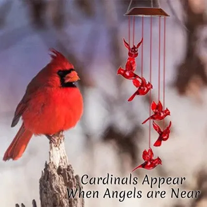 2024 Hot SaleSolar Cardinal Wind Chime Light