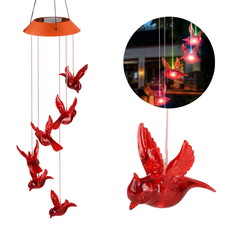 2024 Hot SaleSolar Cardinal Wind Chime Light