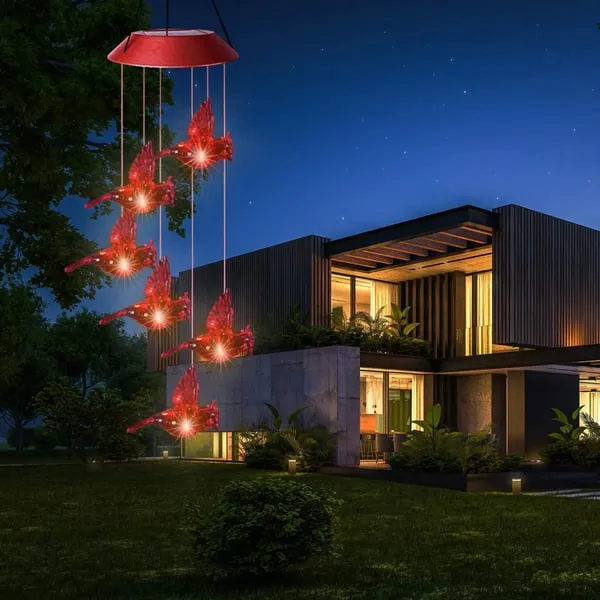 2024 Hot SaleSolar Cardinal Wind Chime Light