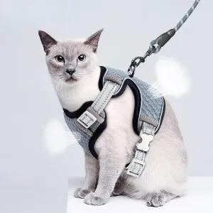 Adjustable Reflective Cat Harness and Leash Set
