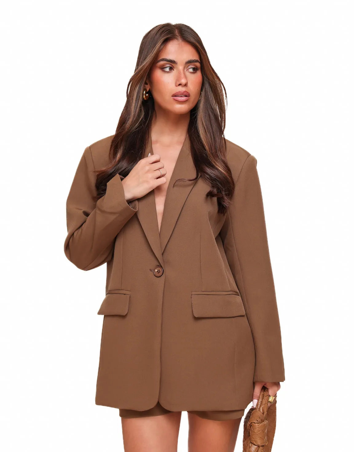 Bruine Lange Zomer - Blazer