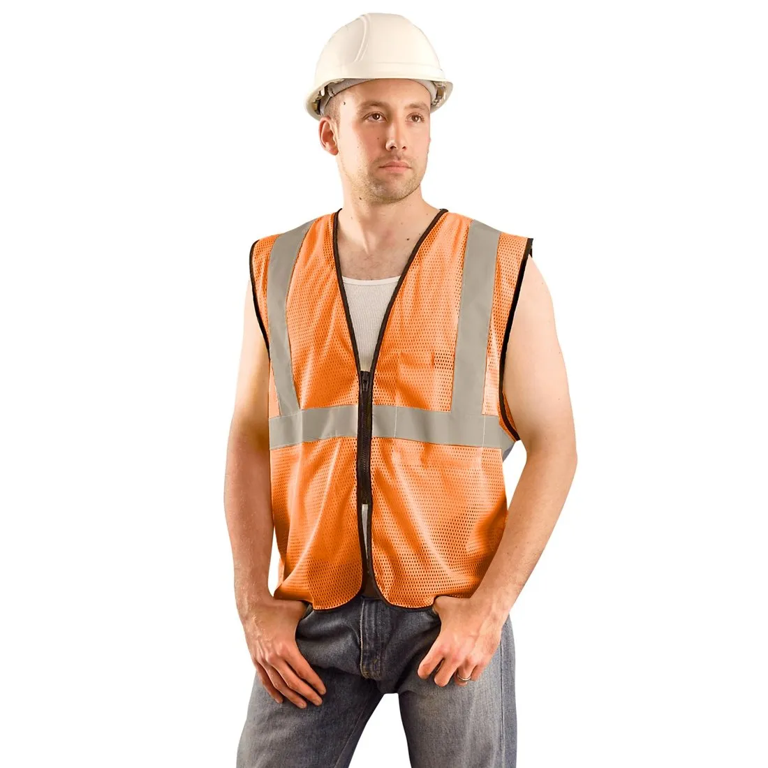 Class 2 Mesh Vest - Orange 4X/5X