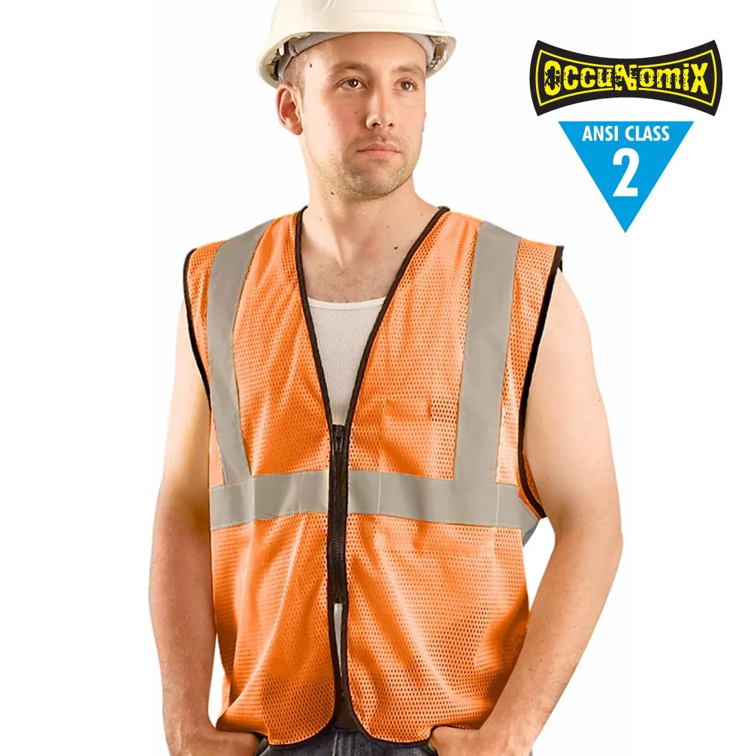 Class 2 Mesh Vest - Orange 4X/5X