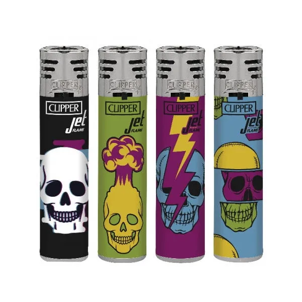 Clipper - Jet Flame Lighter - Broken Skulls