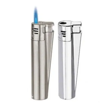 Clipper Metal - Jet Flame Lighters -  Chrome & Brushed Steel