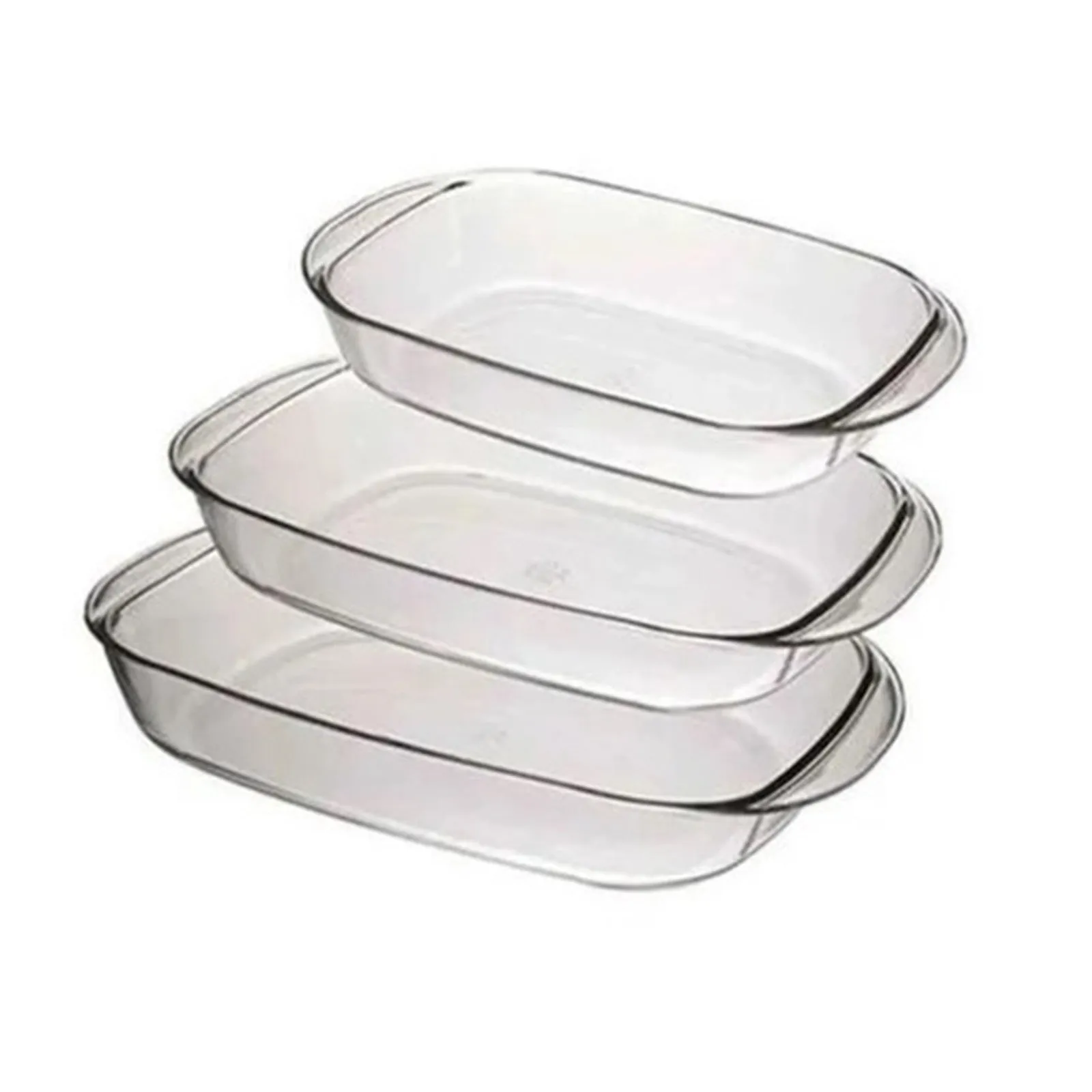 Ôcuisine Glass Roasting Set Of 3 4.9L, 3.8L, 2.6L