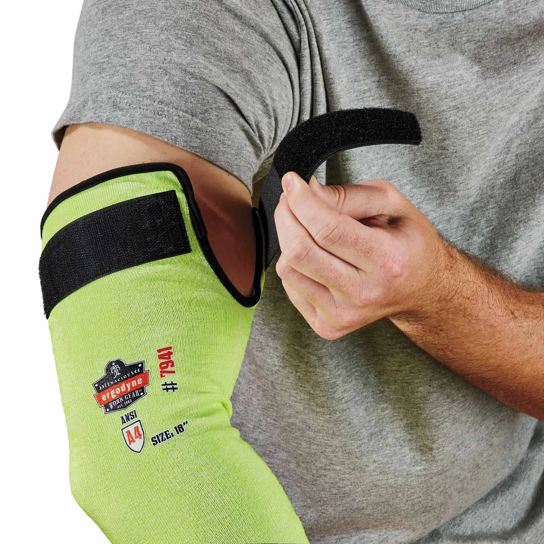 Ergodyne 17943 7941-PR 18 in Lime CR Protective Arm Sleeve 1-Pair