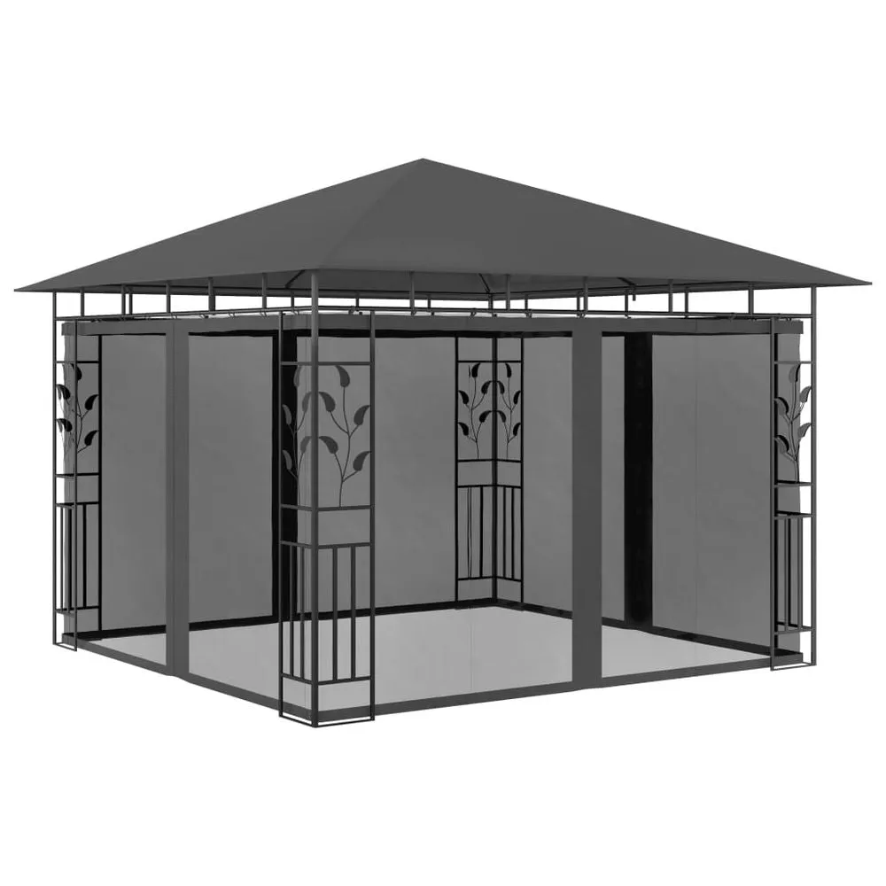 Gazebo with Mosquito Net 3x3x2.73 m Cream 180 g/m�