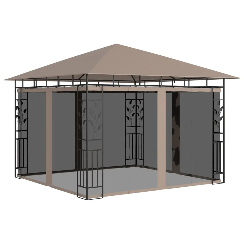 Gazebo with Mosquito Net 3x3x2.73 m Cream 180 g/m�