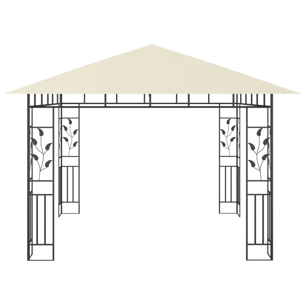 Gazebo with Mosquito Net 3x3x2.73 m Cream 180 g/m�