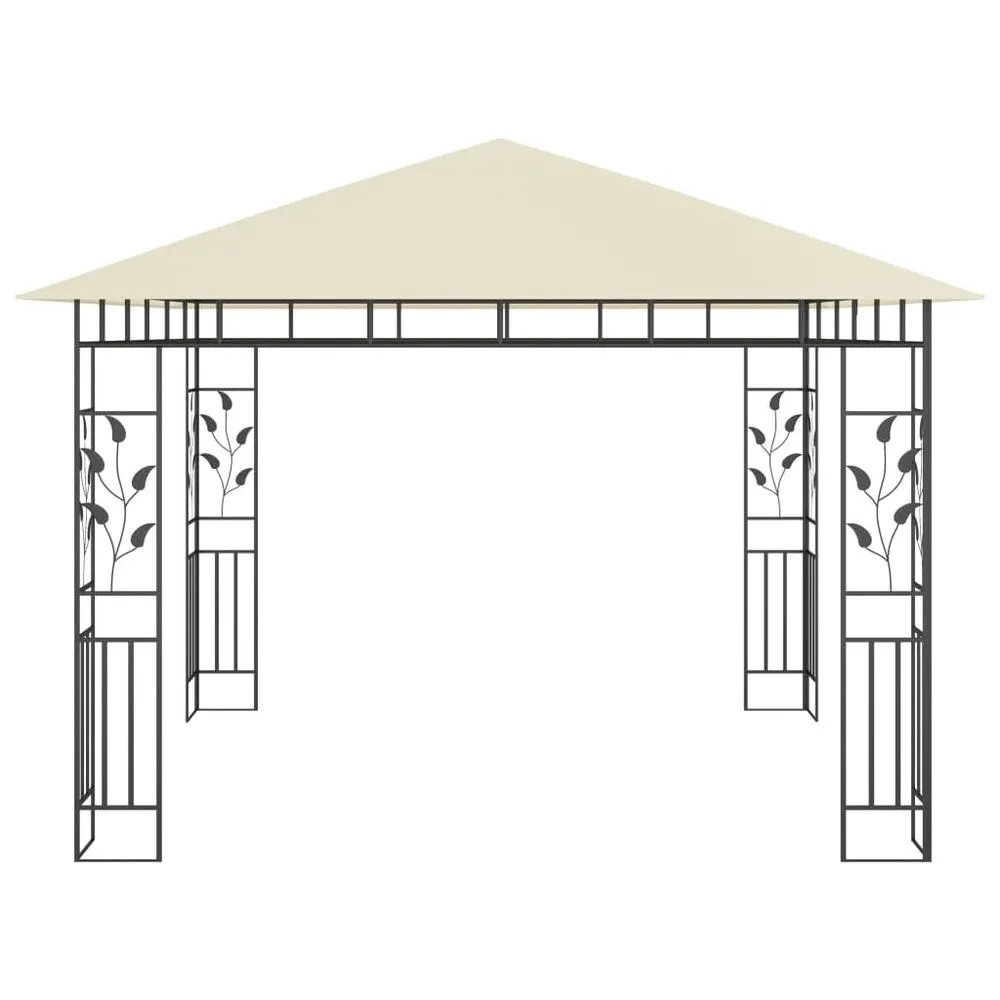 Gazebo with Mosquito Net 3x3x2.73 m Cream 180 g/m�