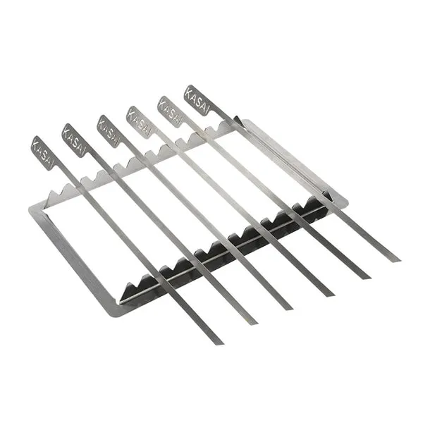 Kasai Konro Skewer Rack & 6 Skewers for Medium Long Konro Grill SVT-16138 - HW437