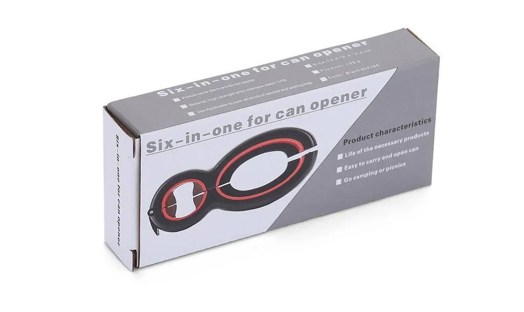 Multifunctional Six in One Bottle And Can Opener