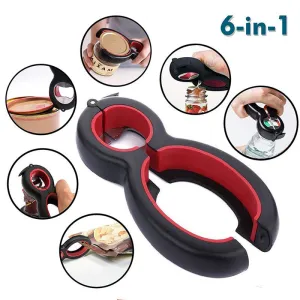 Multifunctional Six in One Bottle And Can Opener