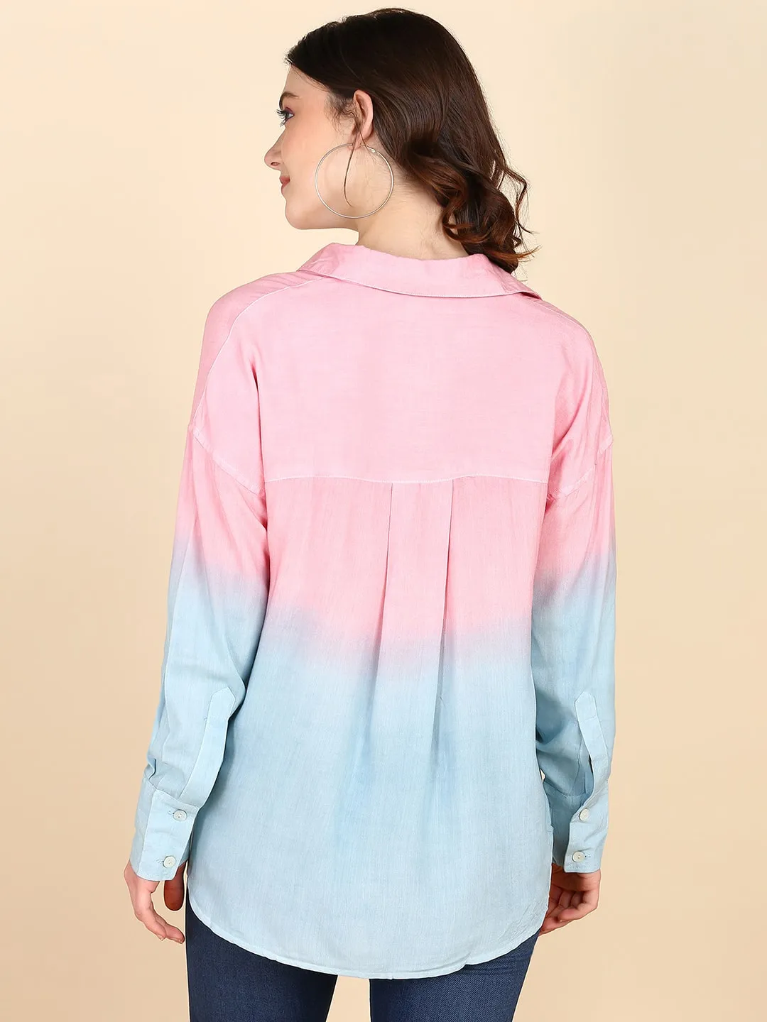 Pink Hand Dyed Mother Daughter Shirt Dress Combo