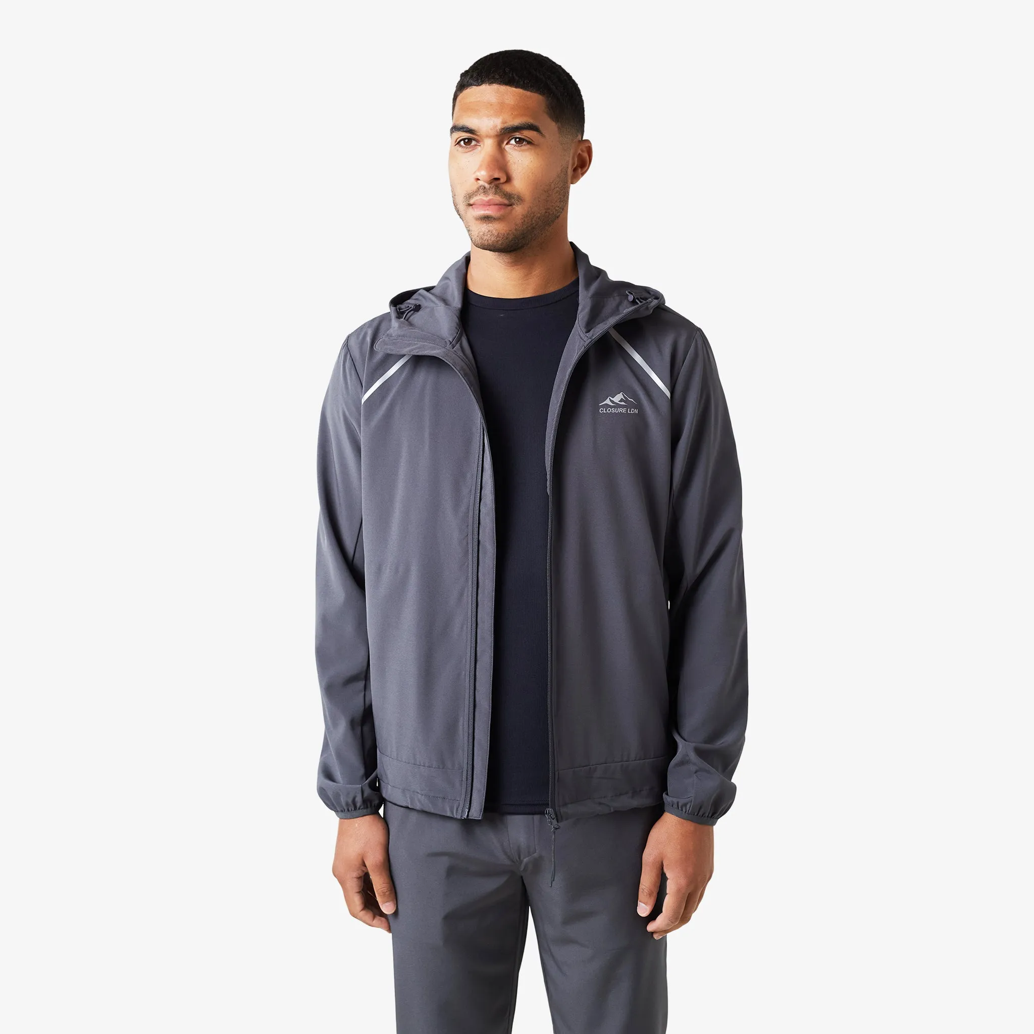 Reflective Core Windbreaker | Charcoal
