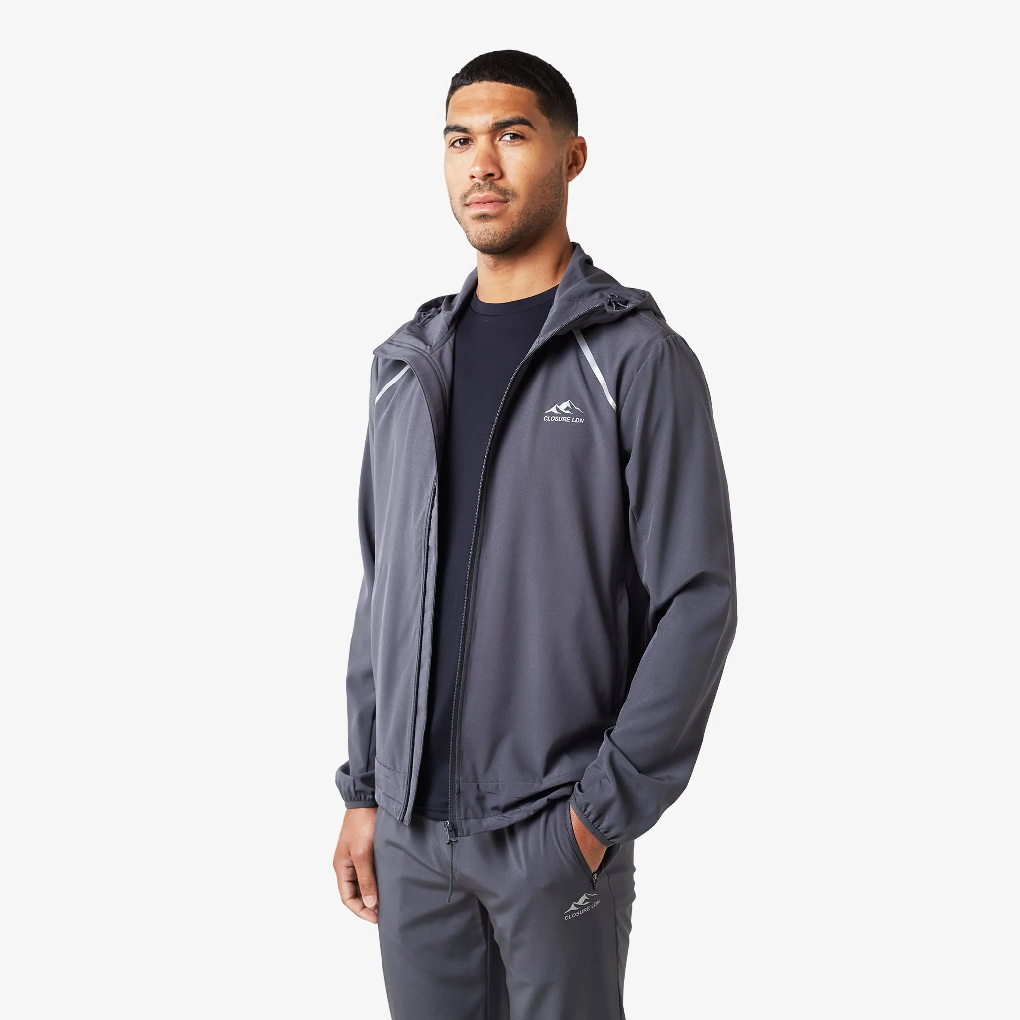 Reflective Core Windbreaker | Charcoal