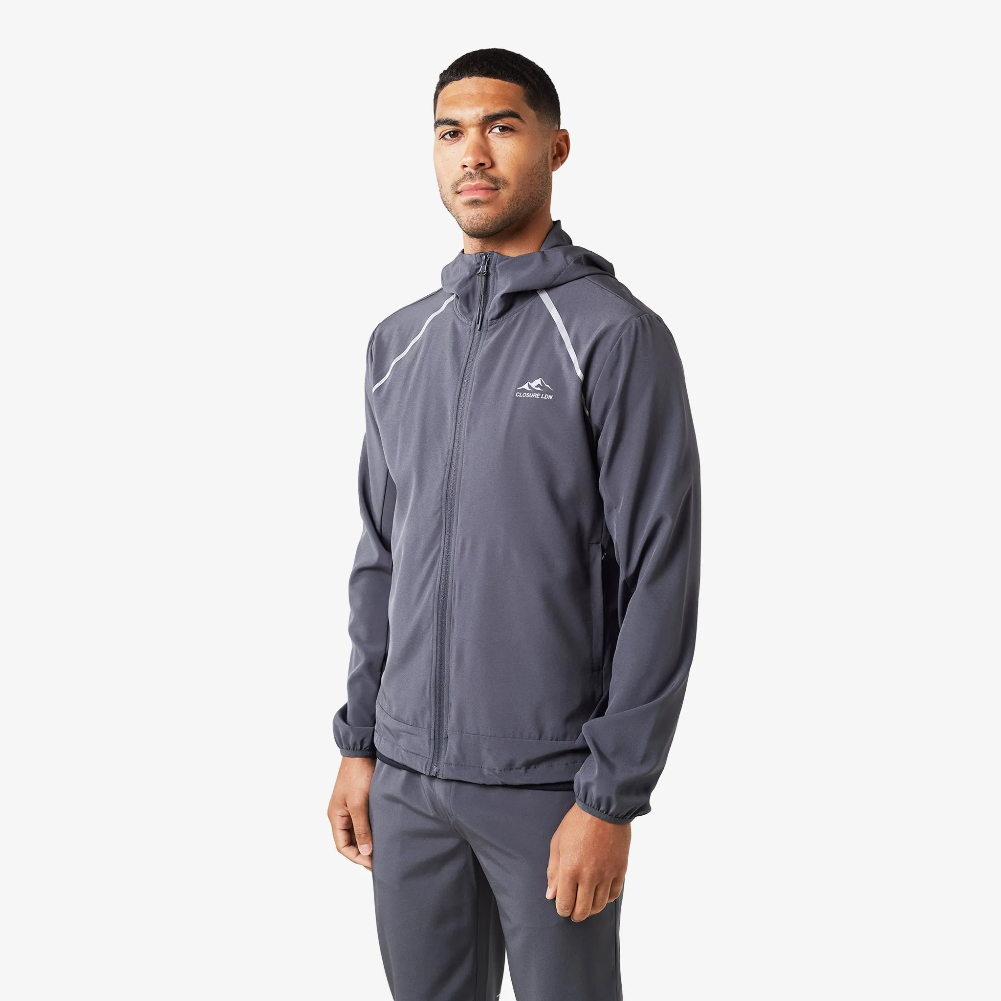 Reflective Core Windbreaker | Charcoal